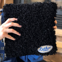 Black Fuzzy Pillow