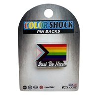 Just Be Nice Pride Flag Pin