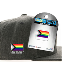 JUST BE NICE PRIDE FLAG PIN