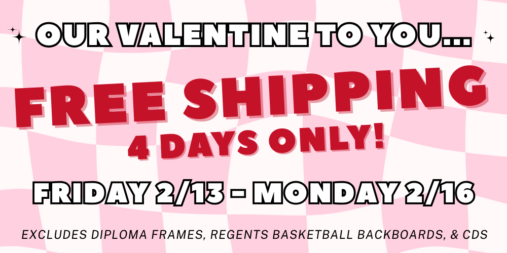 Valentine's Day weekend free shipping on all purchases promotion - exclusions apply